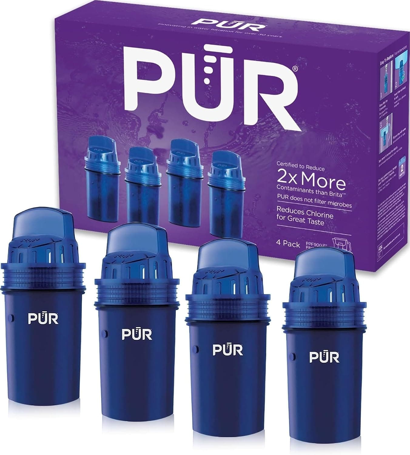 PUR Pitcher Replacement Filters, 4-pack