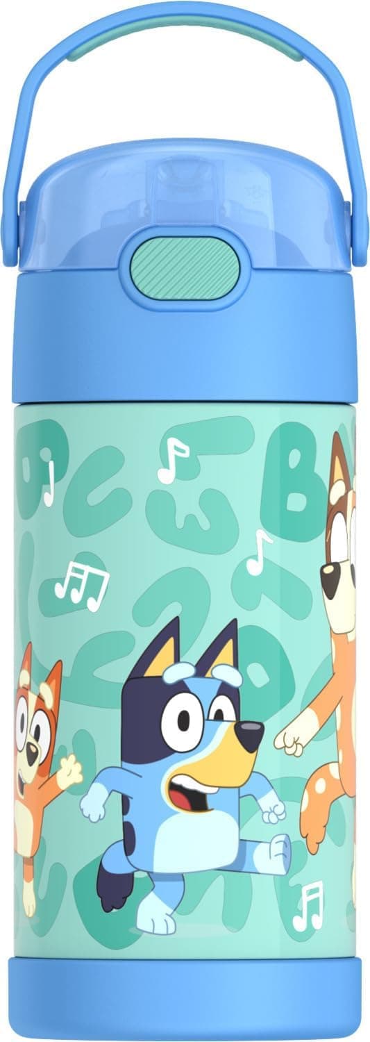 THERMOS FUNTAINER Bottle with Straw, 12 oz, Bluey